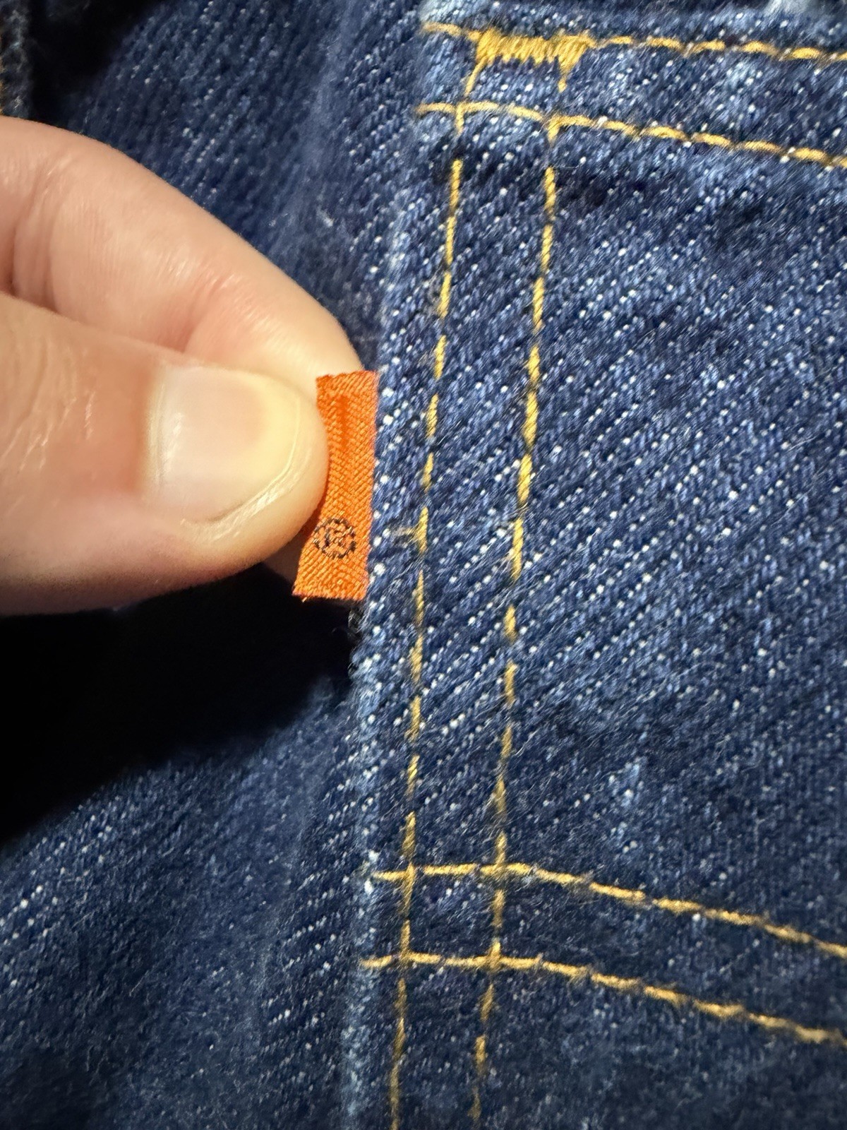 Vtg 1988 Levi’s Orange Tab Men’s 517 Bootcut Red Batwing Tag 34×32 Made in USA