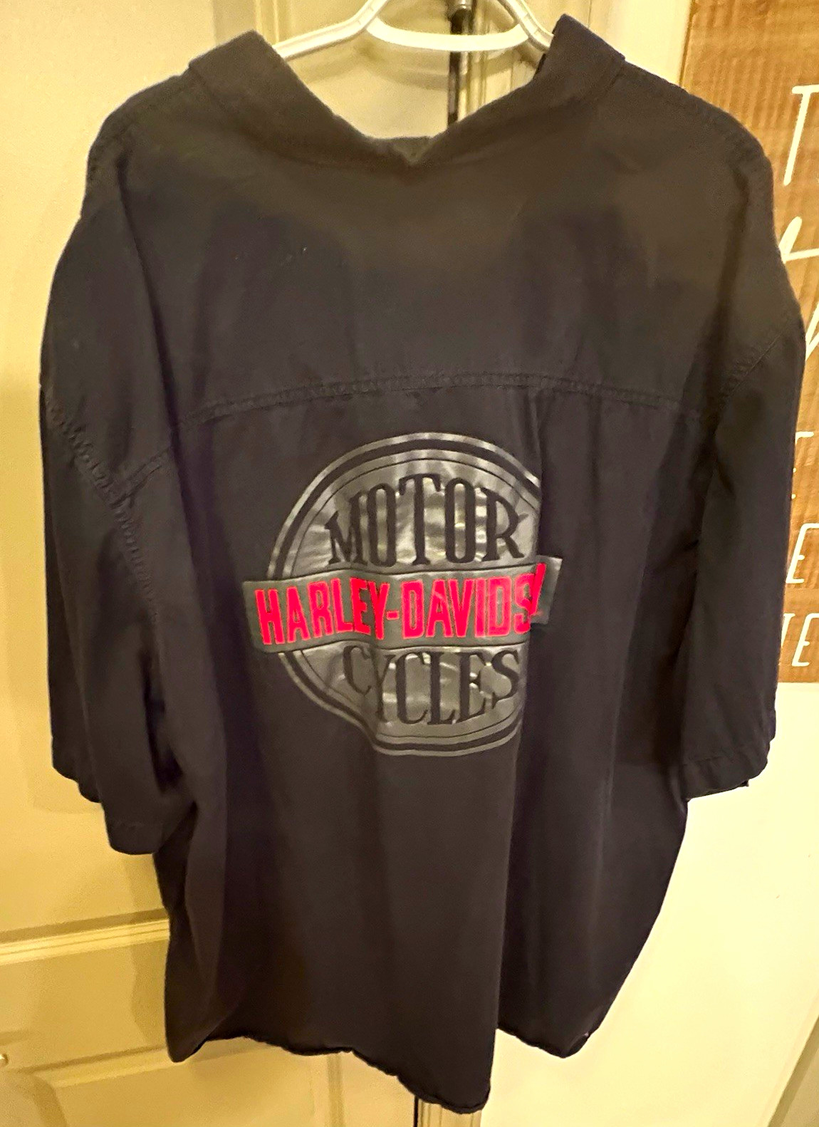 Harley-Davidson Motorclothes Black Short Sleeve Button-Up Shirt 4XL Tall