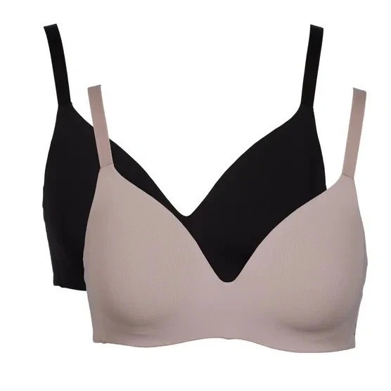 Calvin Klein 2 Pack Lightly Lined Wirefree Bra Size L Black & Fresh Colors
