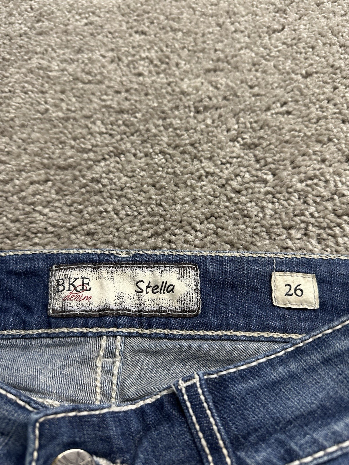 BUCKLE BKE Stella Womens Bootcut Stretch Blue Denim Jeans Size 29R (30×26.5)
