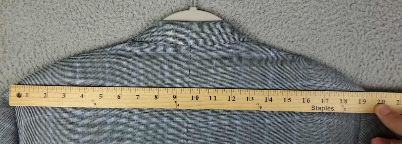 Corneliani 3/2 Roll Vented Sport Coat Gray Nailhead w/Blue Windowpanes Men’s 44R