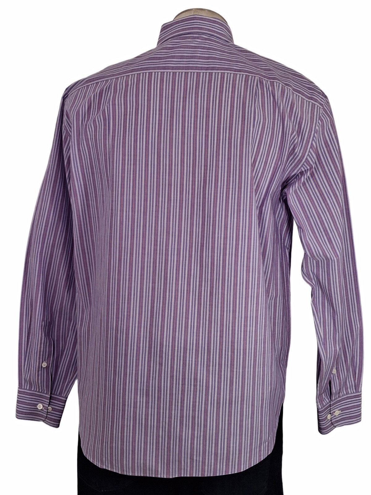 BRIONI for Neiman Marcus Lavender Striped Button Down Sport Shirt XL