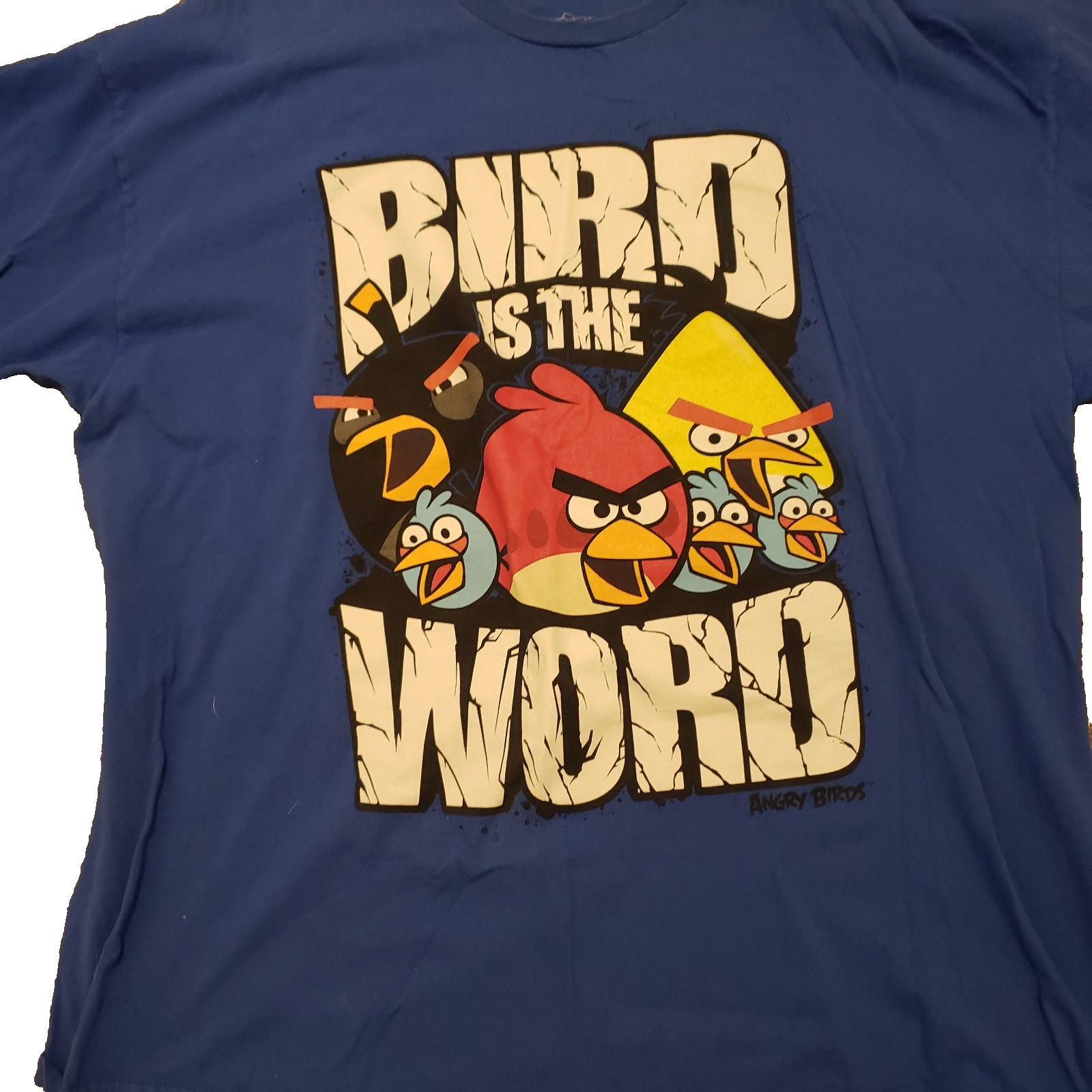 Angry Bird is the Word Blue T Shirt 2XL 52 x 29.5 In