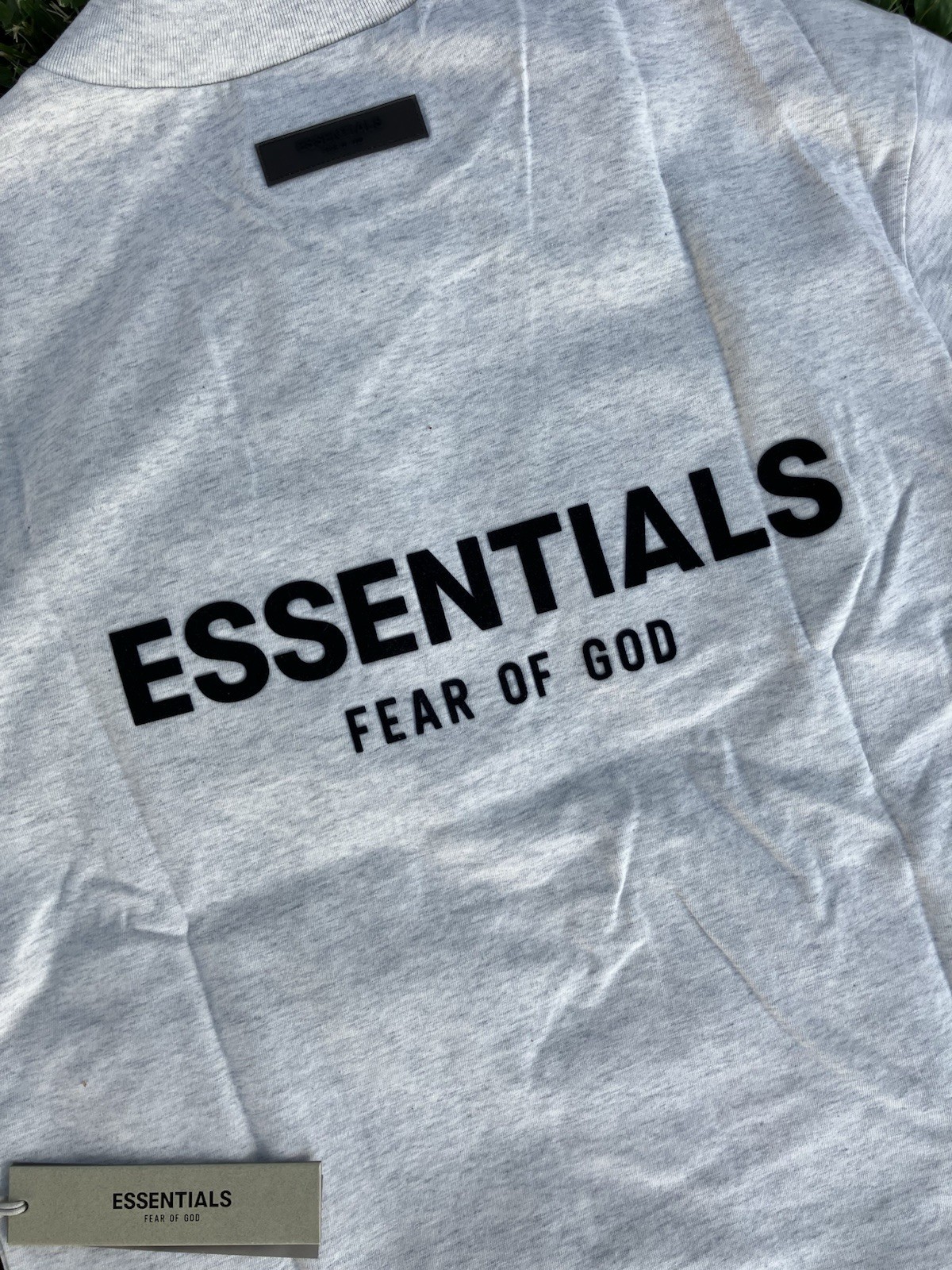 Fear Of God Essential Light Grey T-Shirt | SIZE S