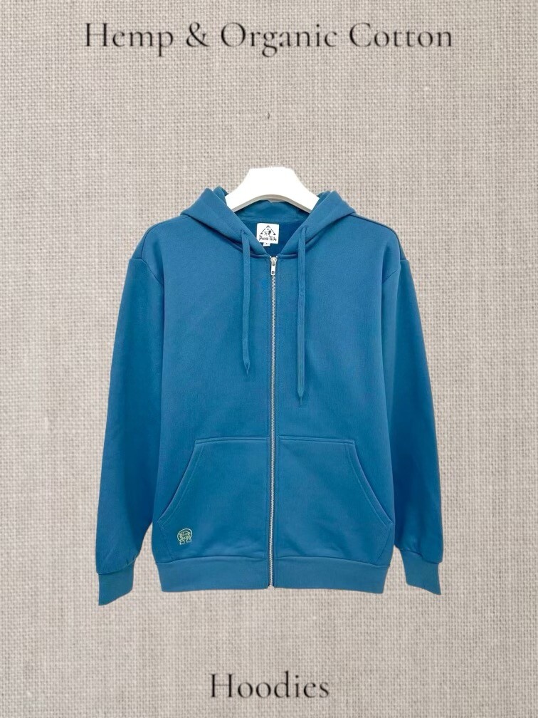 Hemp Fleece Hoodies 55% Hemp 45% Organic Cotton Zip Up