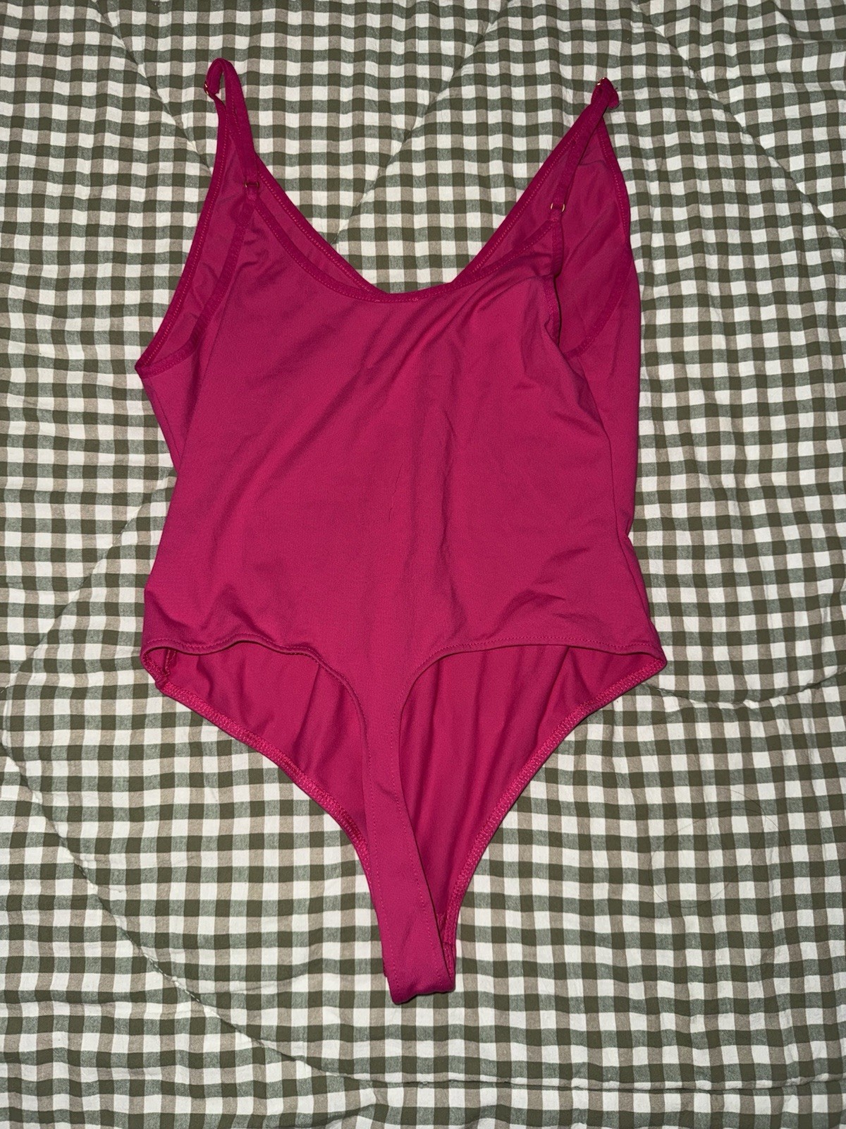 Intimately Free People Pink Solid One-Piece Bodysuit, Regular Size M