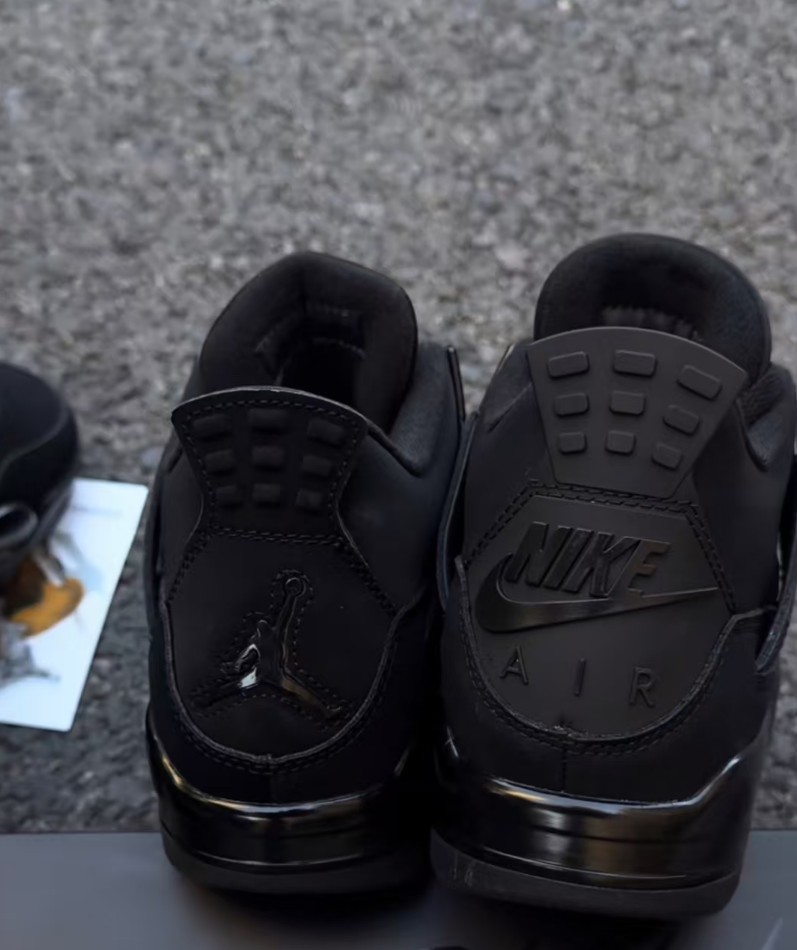 New Jordan 4 “Black Cat”Retro Men’s Black Basketball Shoes Mid-Top (2020) (2025)