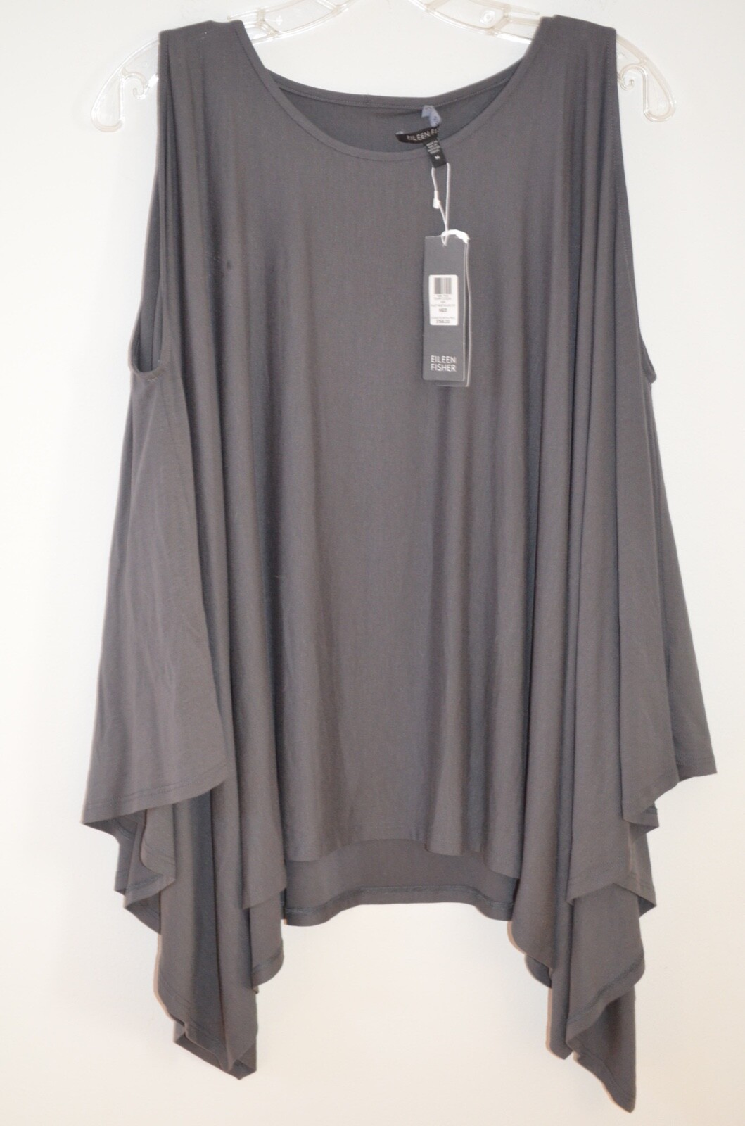 NWT Eileen Fisher Gray 95% Viscose/5% Spandex Ballet Poncho Top Size M $158