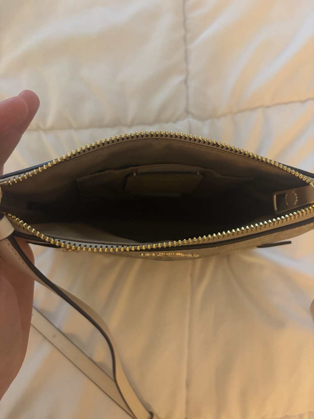 Coach Rowan File Bag in Signature Canvas (Khaki/Chalk)