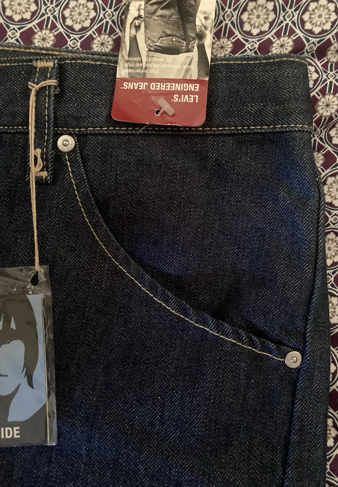 Vintage LEJ 2003 Y2K Levi’s Engineered Jeans Loose Flap Pocket W36x34 Grunge NWT