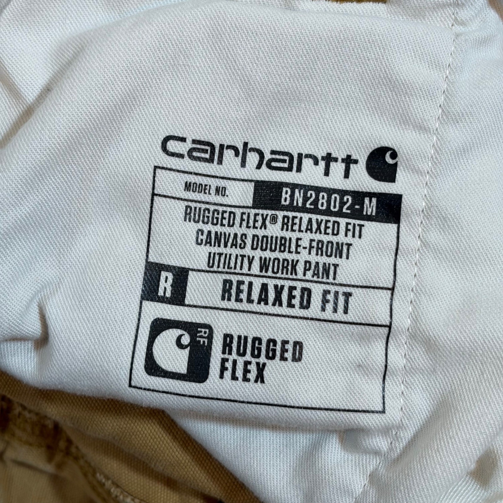 Carhartt Rigby Rugged Flex Double Knee Flex Canvas Work Pants Tan 36×30 102802