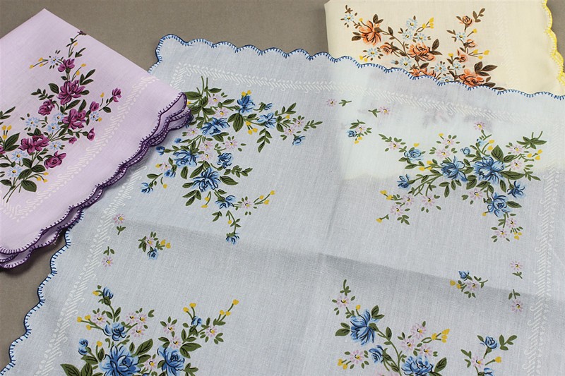 Mixed Lot 20 Square Hanky Cotton Vintage style floral Handkerchiefs Women 11.8“