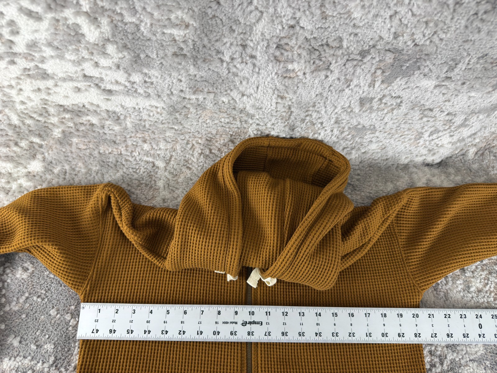 LL Bean Size S Athleisure Textured Drawstring Hooded Jacket Brown Long Sleeve