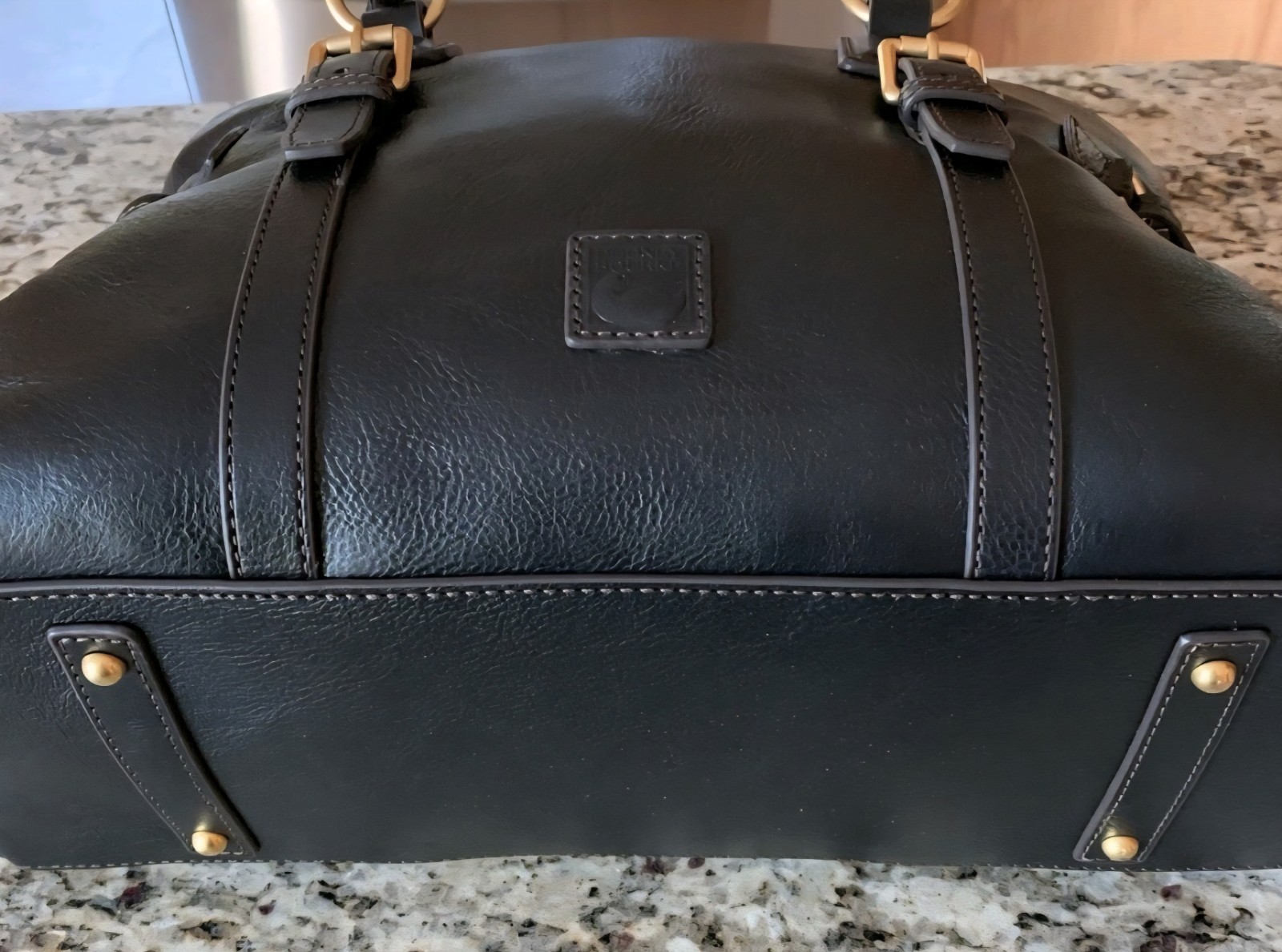 DOONEY & BOURKE Florentine Domed Buckle Satchel Black Tassel Bottom Studs