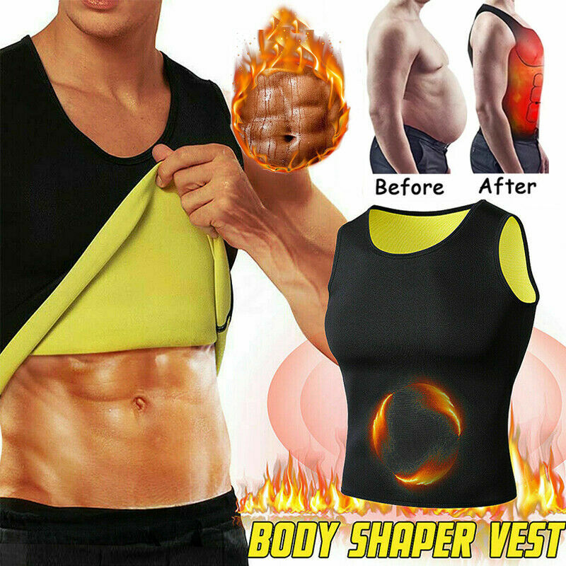 Men’s Body Shaper Vest For Slimming Tummy Waist lose Weight Compression Shirt US