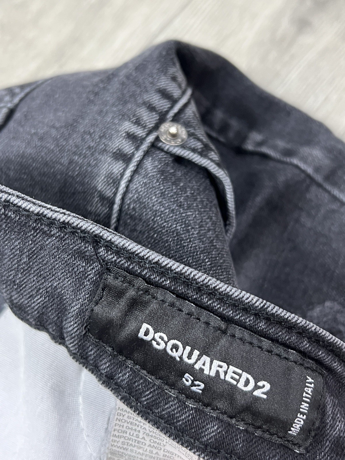 Vtg Dsquared2 Distressed Paint Splatter Jeans Black Y2K Men’s Size It 52