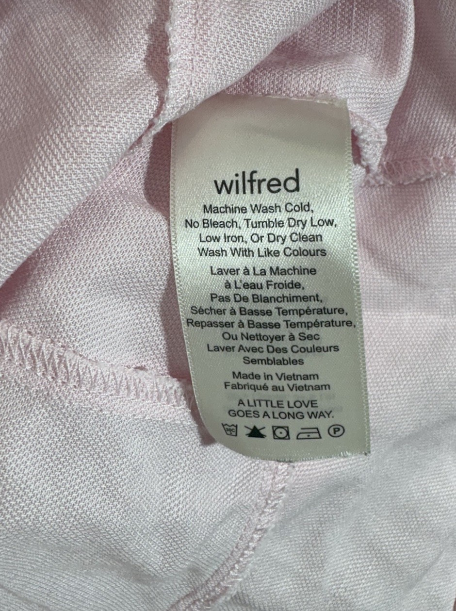 Wilfred Puff Sleeve Top Baby Pink Button Front Cottagecore Coquette Linen XXS
