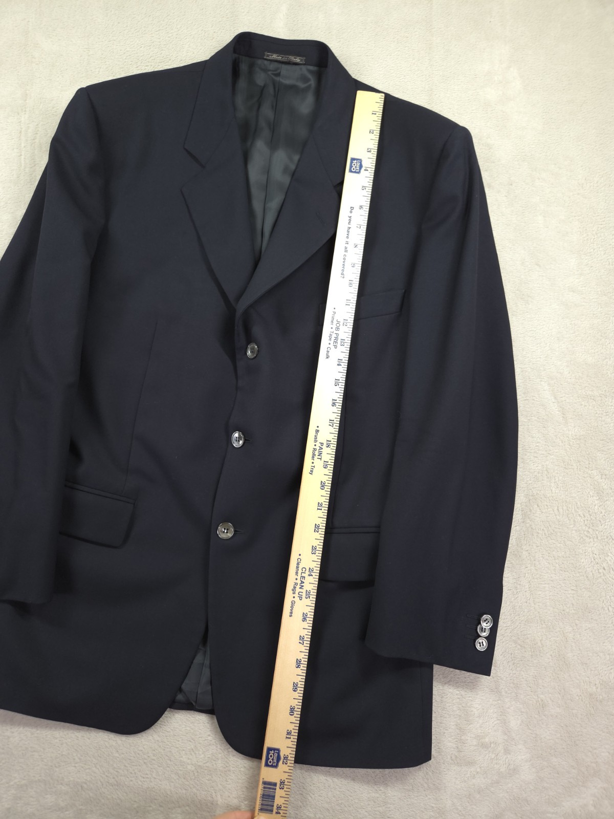 Corneliani Extra Fine Wool Suit Blazer 42R 3 Button Coat Navy Blue Italy