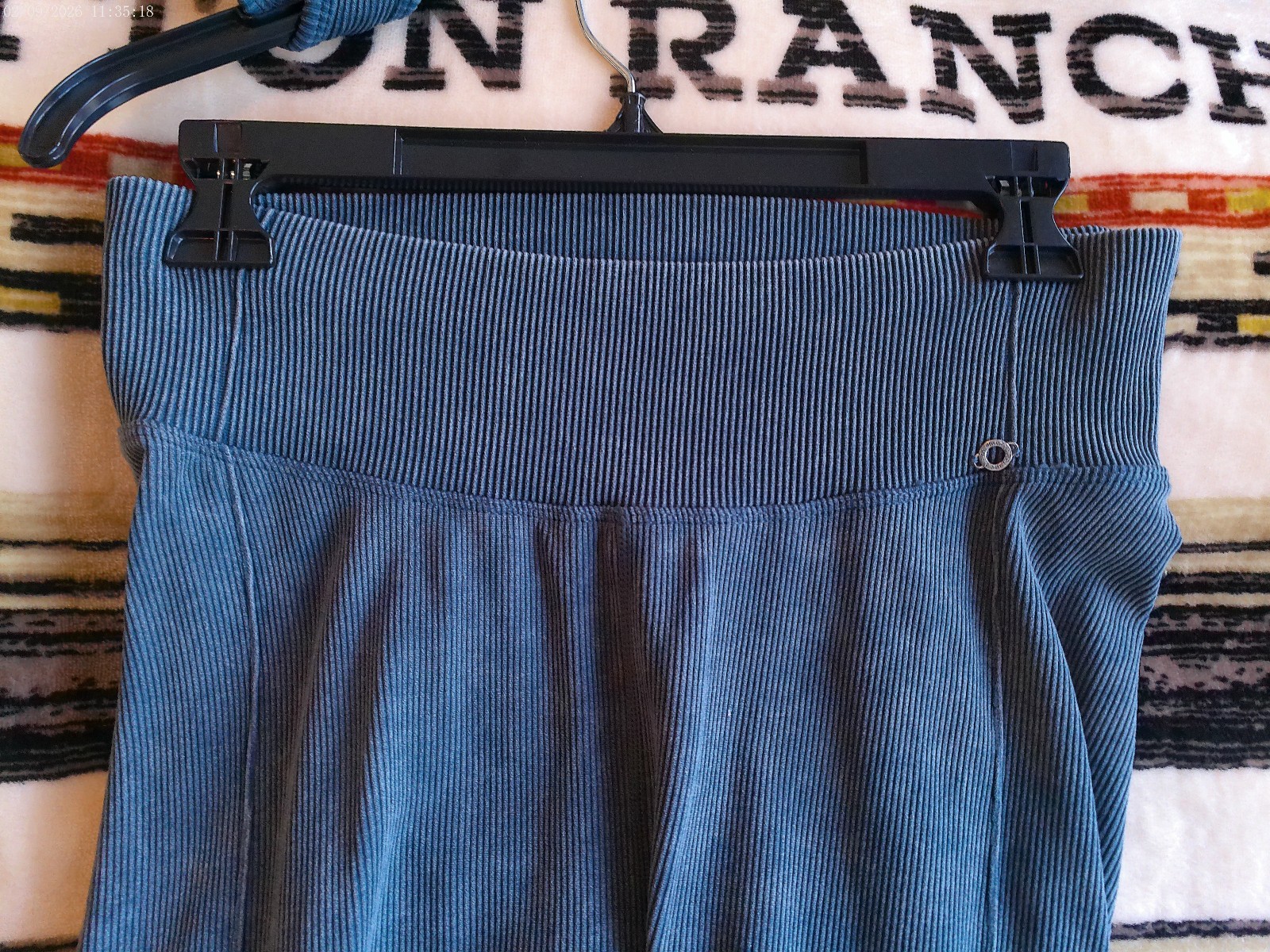 HARMONY BALANCE MEDIUM TWO PIECE SPORTS BRA + LEGGINGS BLUE ANKLE SEAMLESS $118