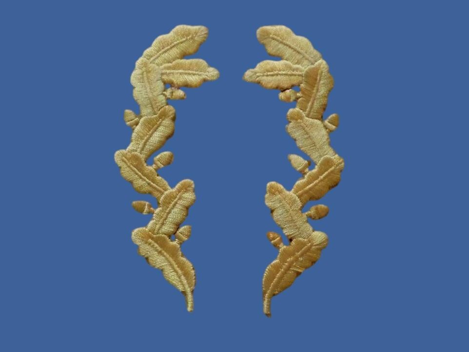U.S MILITARY EMBROIDERED NAVY SCRAMBLED EGGS IRON ON FOR CDR. CAPT. COLONEL