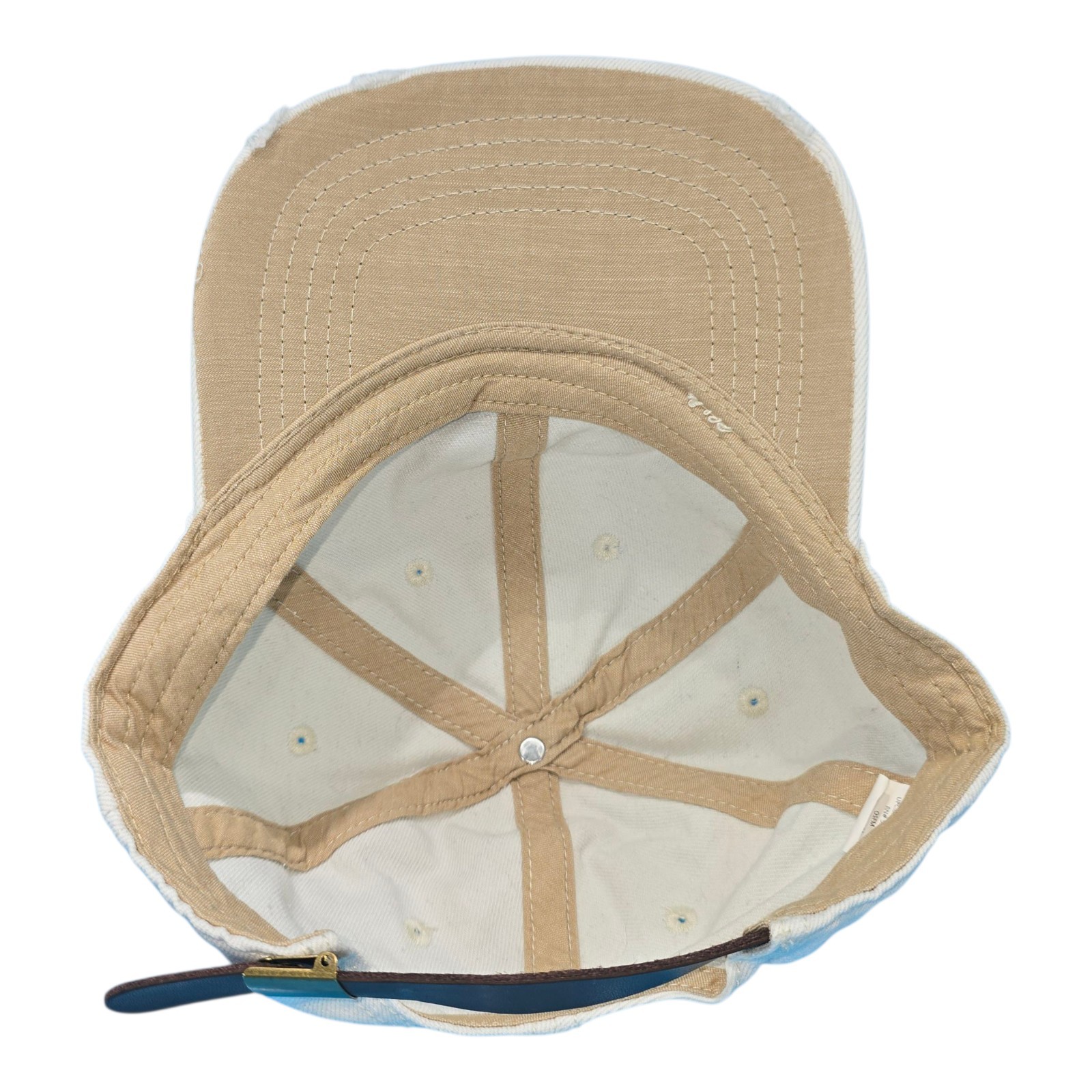 Washed Cotton Twill Baseball Cap Distressed Dad Hat White Adjustable