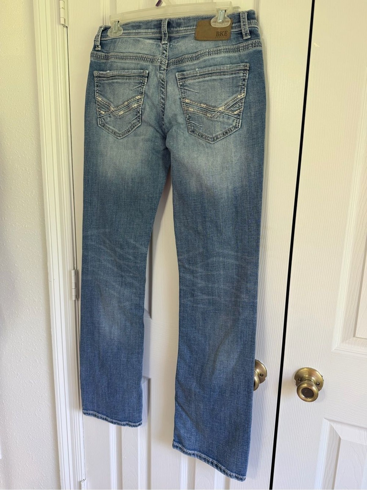 BKE Aiden Jeans Mens 29×34 Straight Leg Medium Wash Stretch Denim Buckle