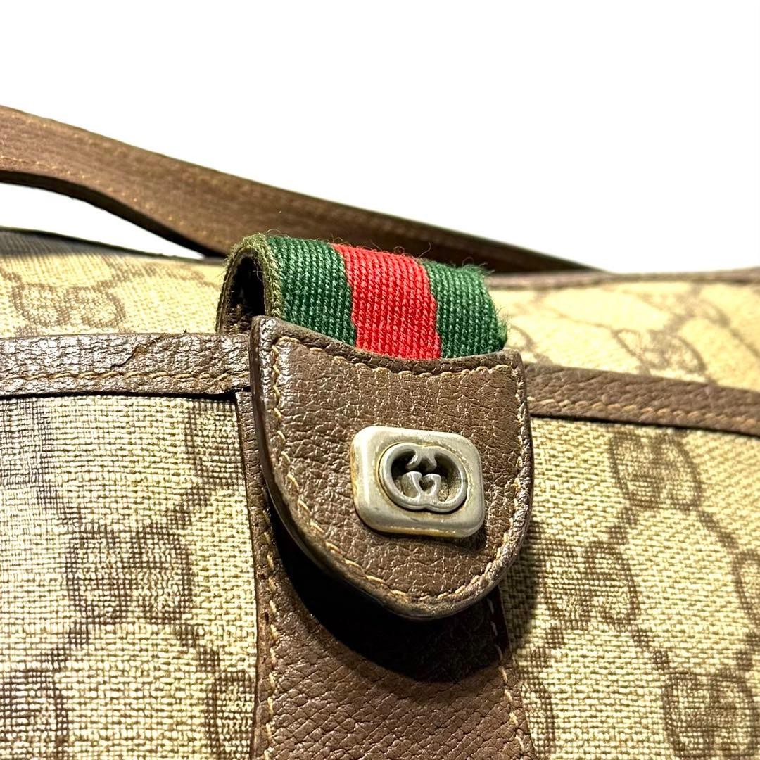 GUCCI Shoulder Bag GG Supreme Web Sherry Line Interlocking G W9.1xH7.7″