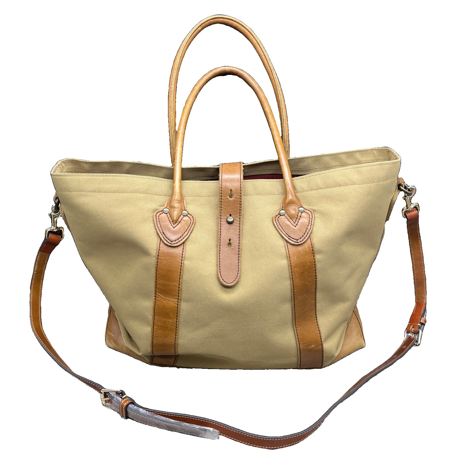 Vintage LL Bean Signature Westbranch Weekender tote Shoulder Bag Large Canvas