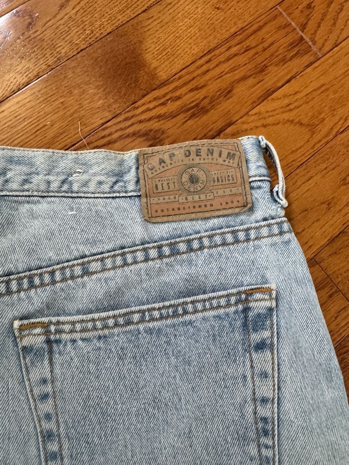 Vintage GAP Denim Women’s Reverse Fit Jeans USA Light Wash High Rise Size 14R