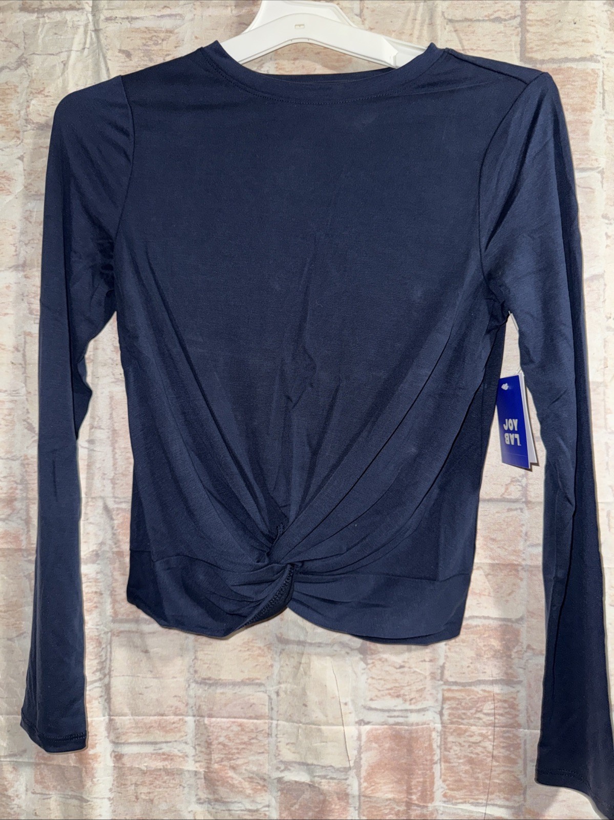 JoyLab Women’s Athletic Top Workout Top Blue Twist-Front Long Sleeve Size XS