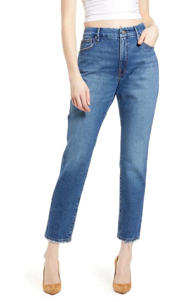 $149 – GOOD AMERICAN Classic Straight Leg Jeans Size 4/27