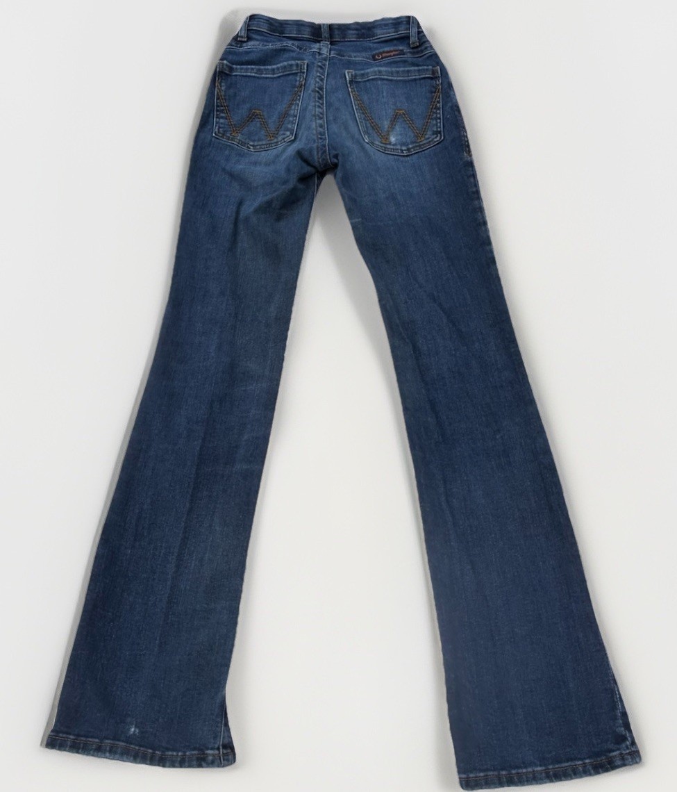 Wrangler Willow Ultimate Riding Jeans Womens 1×34 Bootcut Stretch Denim