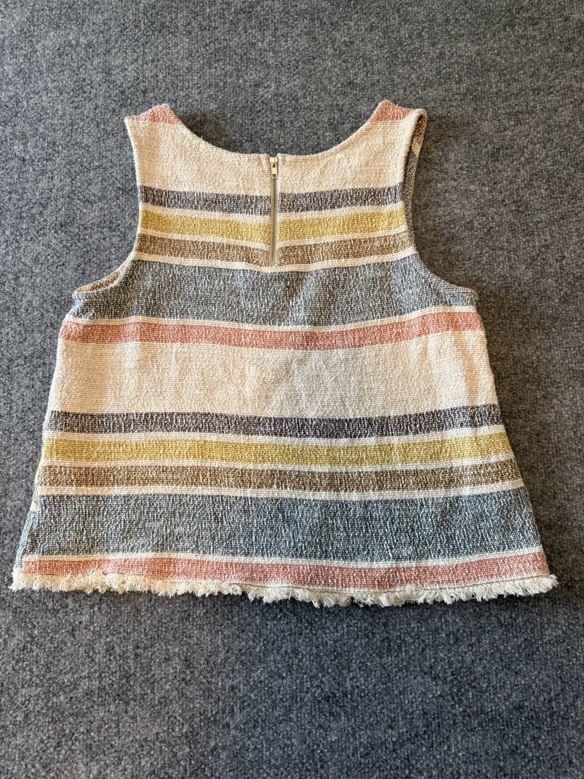 Green Envelope Tank Top 100% Cotton Textured Knit M