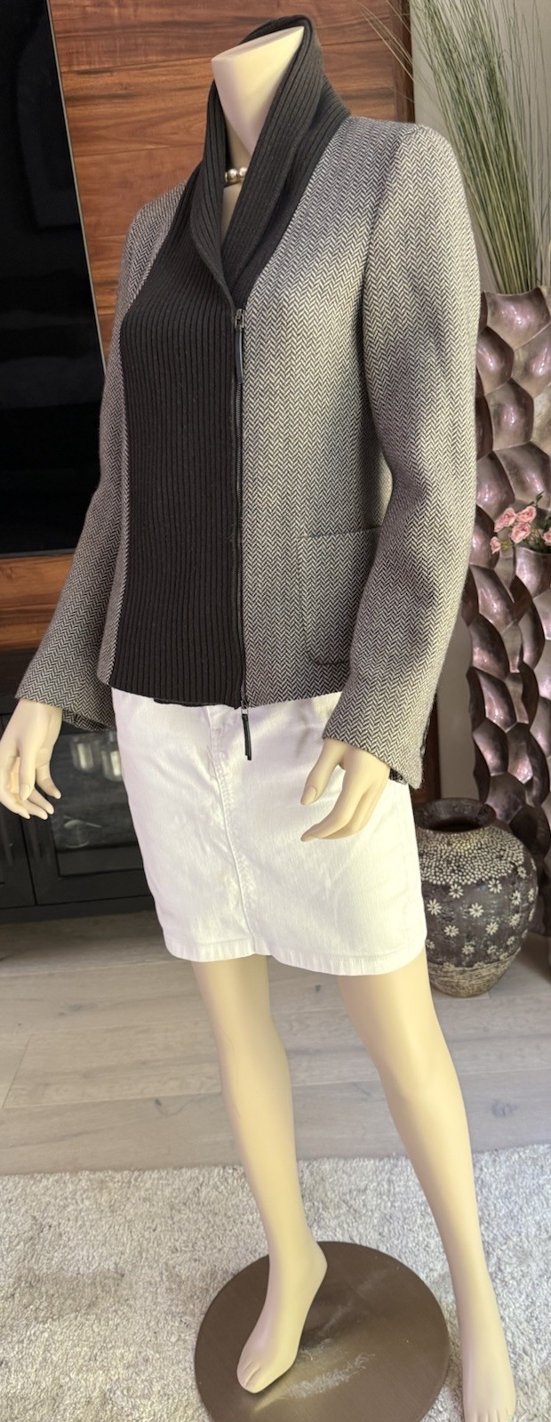 Max Mara Wool Cashmere Jacket Brown Sz 10 Italy