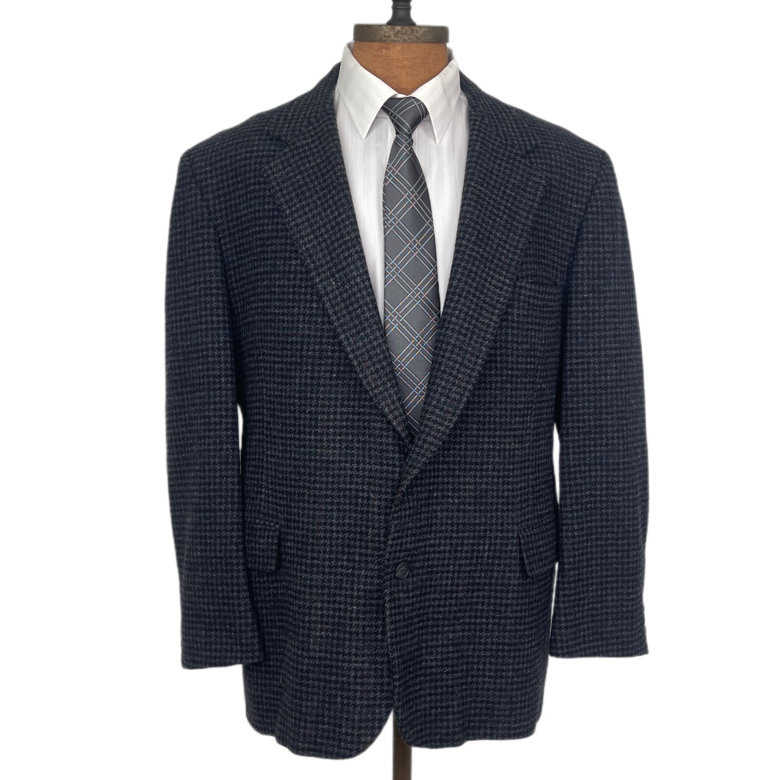 Woolrich Hounds tooth check Wool Blazer Sports Jacket Mens Sz 46 R