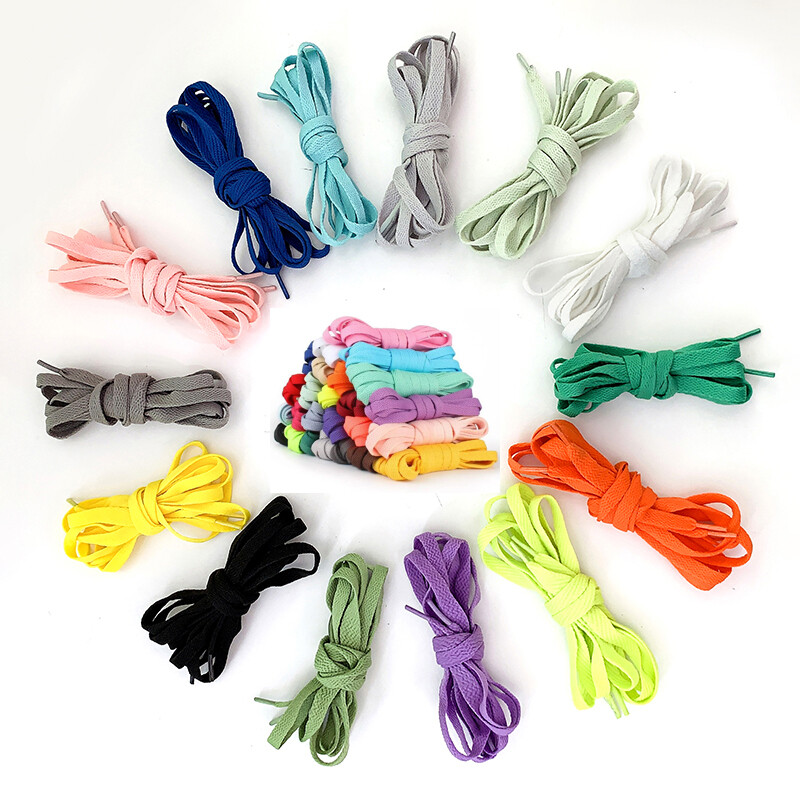 Flat Coloured Shoe Boot Trainer Skate Laces Choice of Colours New Shoelaces
