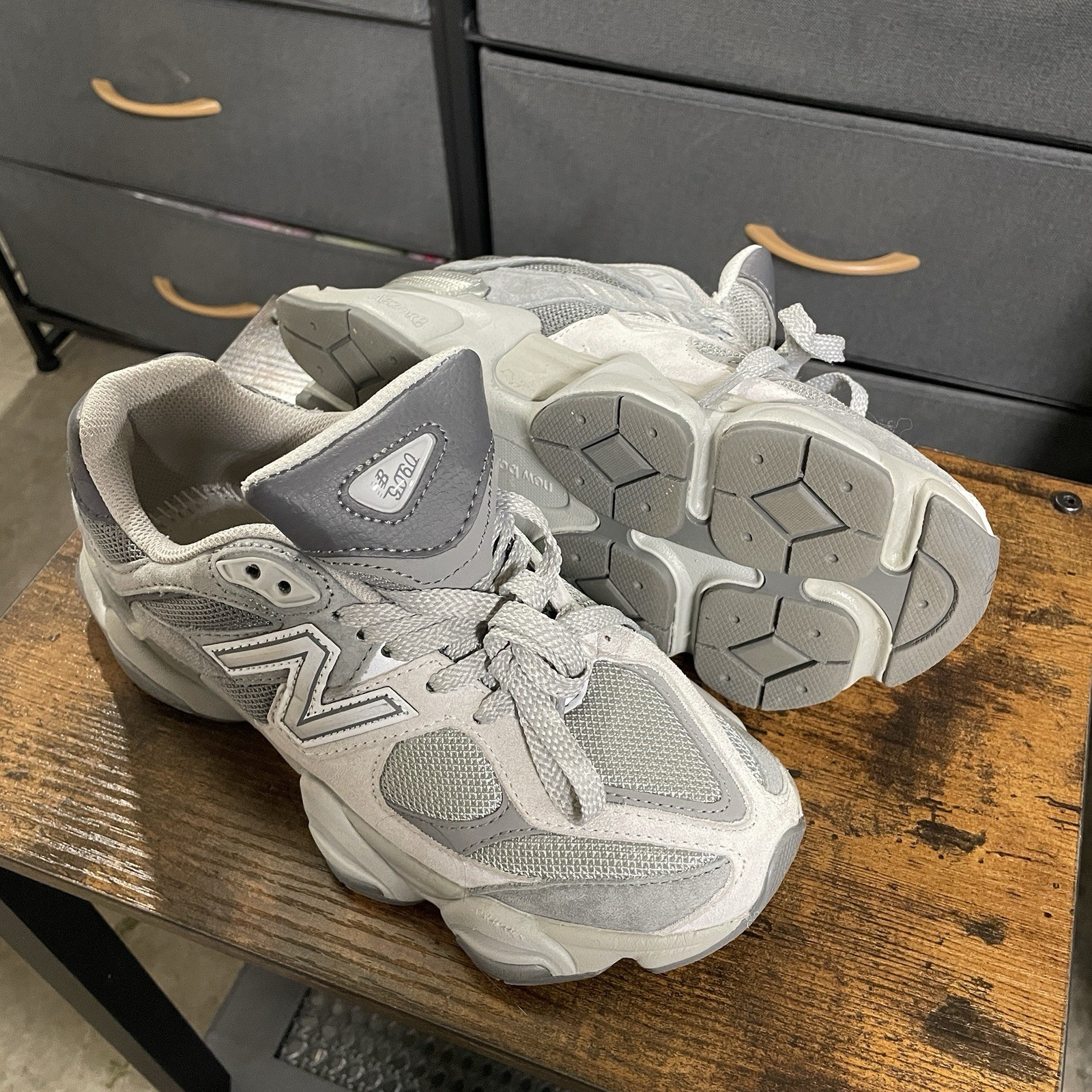 New Balance 9060 Shadow Grey U9060GG Men’s Low Top Lace-Up Suede Sneakers