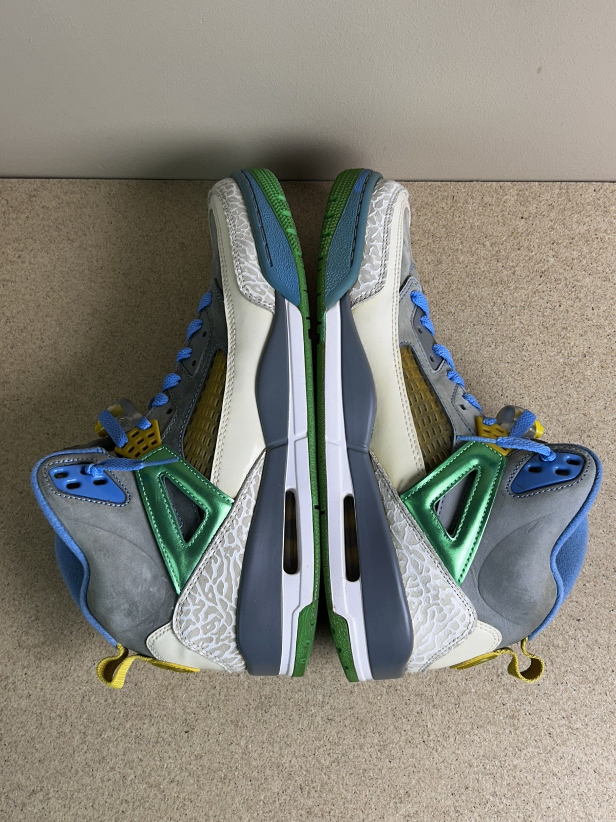 Jordan Spizike Stealth 2013 Size 11 Athletic Sneakers Shoes Blue & Gray