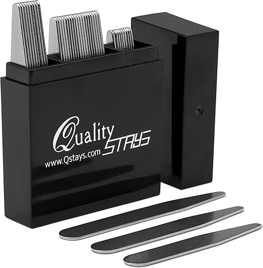 Metal Collar Stays for Men – Set of 40 Dress Shirt Collar Stays for Men, 3 Sizes
