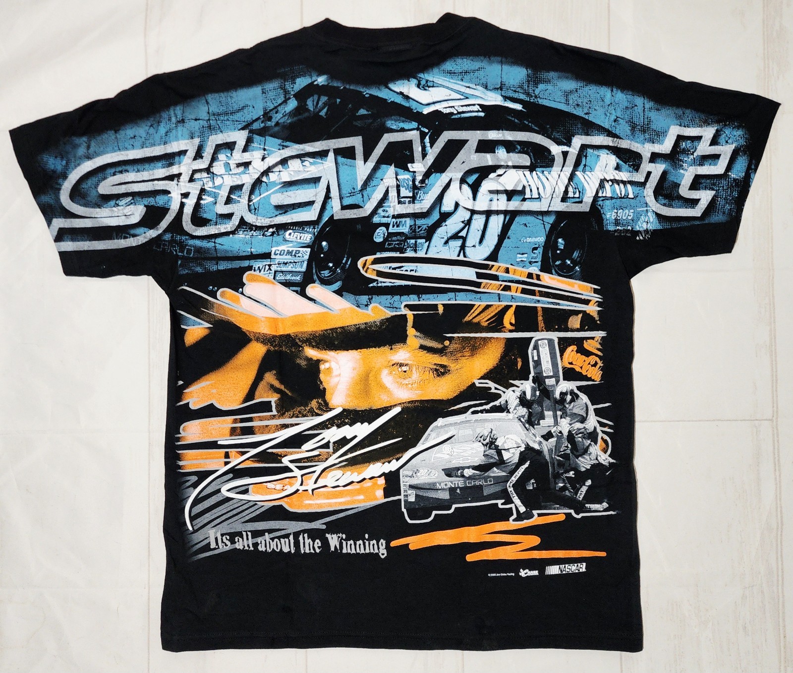 Vintage Tony Stewart Chase Authentics #20 All Over Print NASCAR Graphic T-Shirt