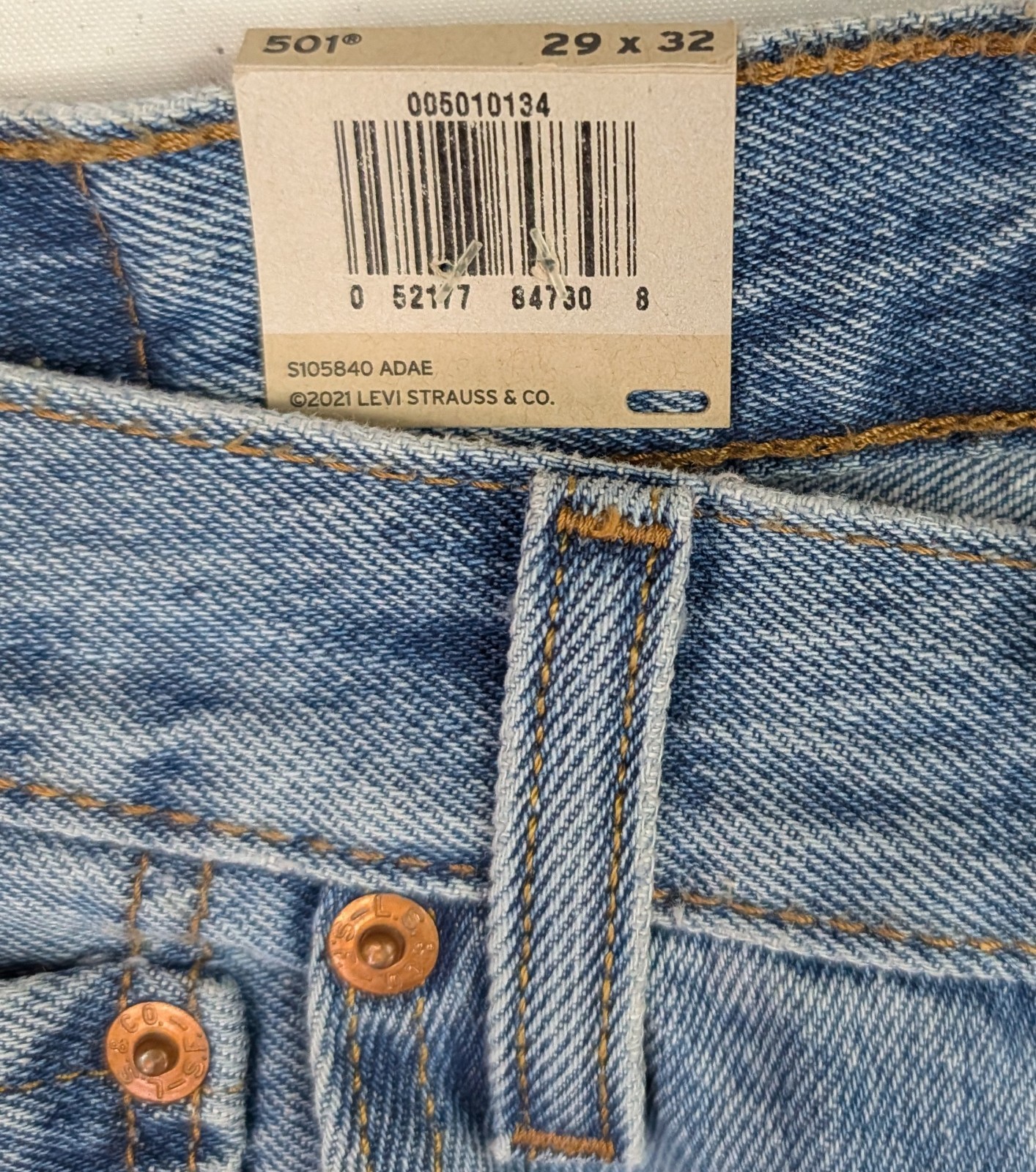 Levi’s 501 Original Men’s Blue Straight Leg Jeans Size 29 x 32