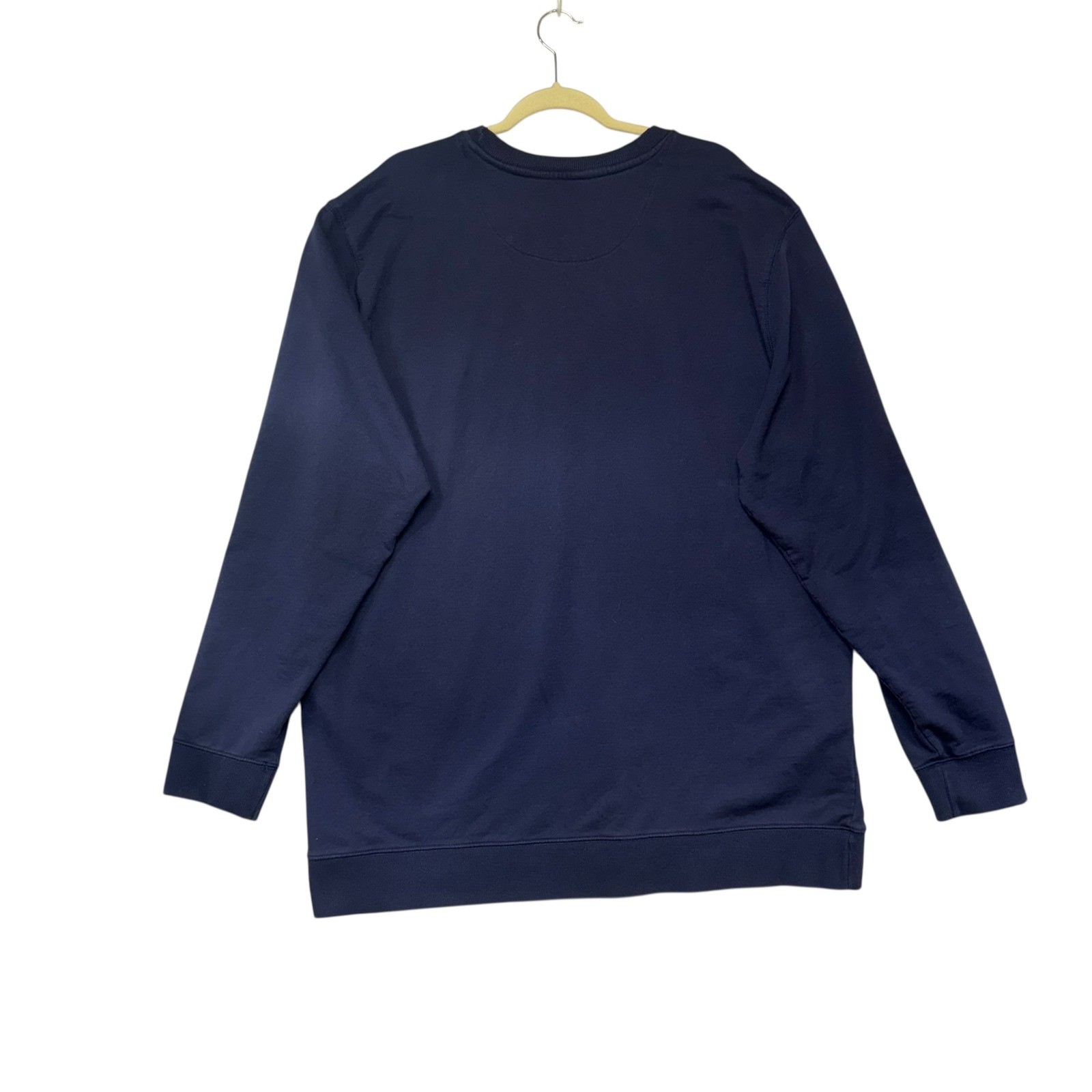 Dip Mens Organic Cotton Crewneck Shirt Basic Natural Fibers Navy Blue 3XLT
