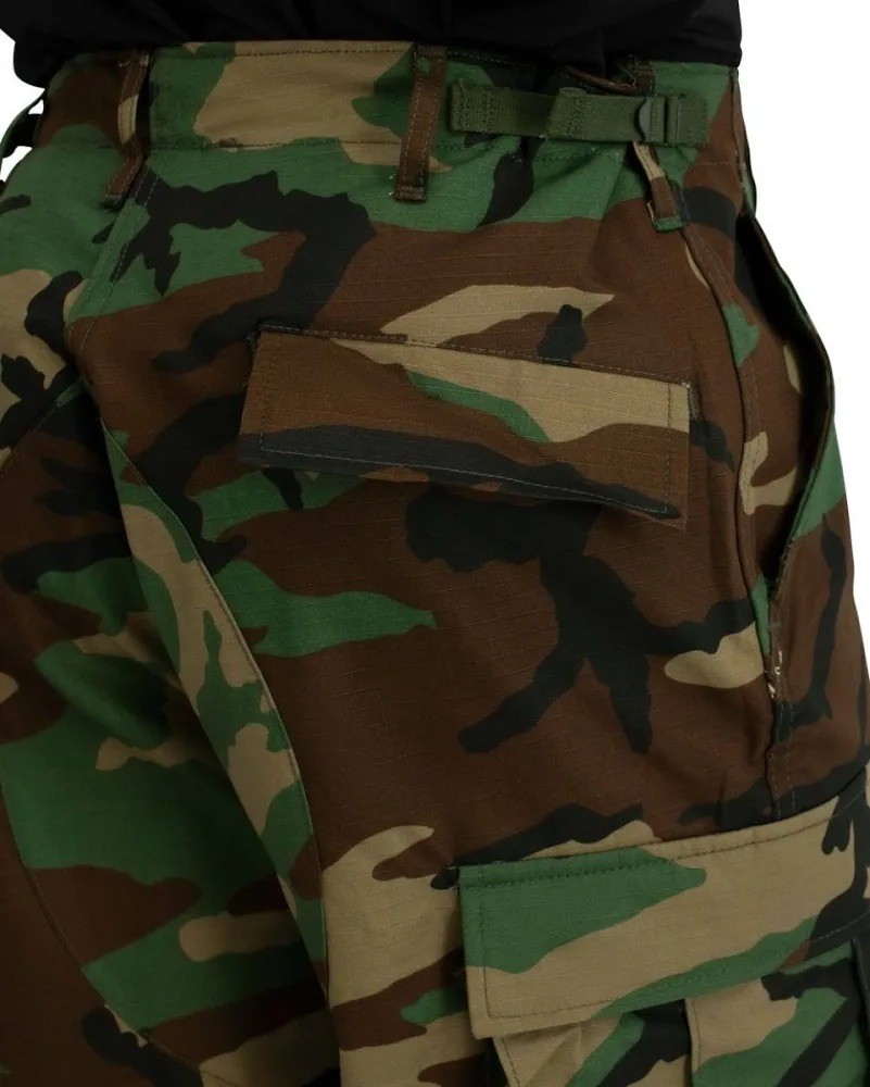 Military Cargo Pants NEW by Genuine Gear zip fly Woodland Camo Size Med