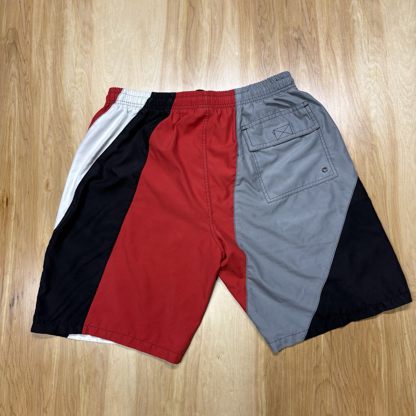 Baywatch Swimming Shorts- Medium- Red,white,Black,and Grey