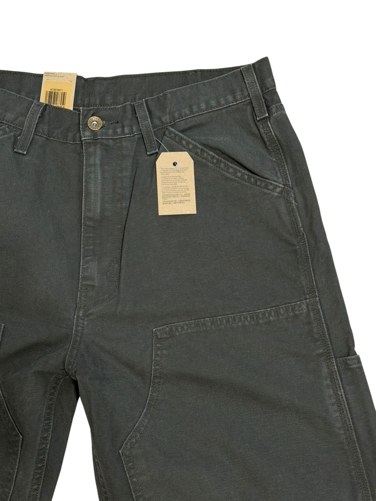 Levi’s 568 Workwear Loose Straight Carpenter Pants Men Green Cotton W33 x L32