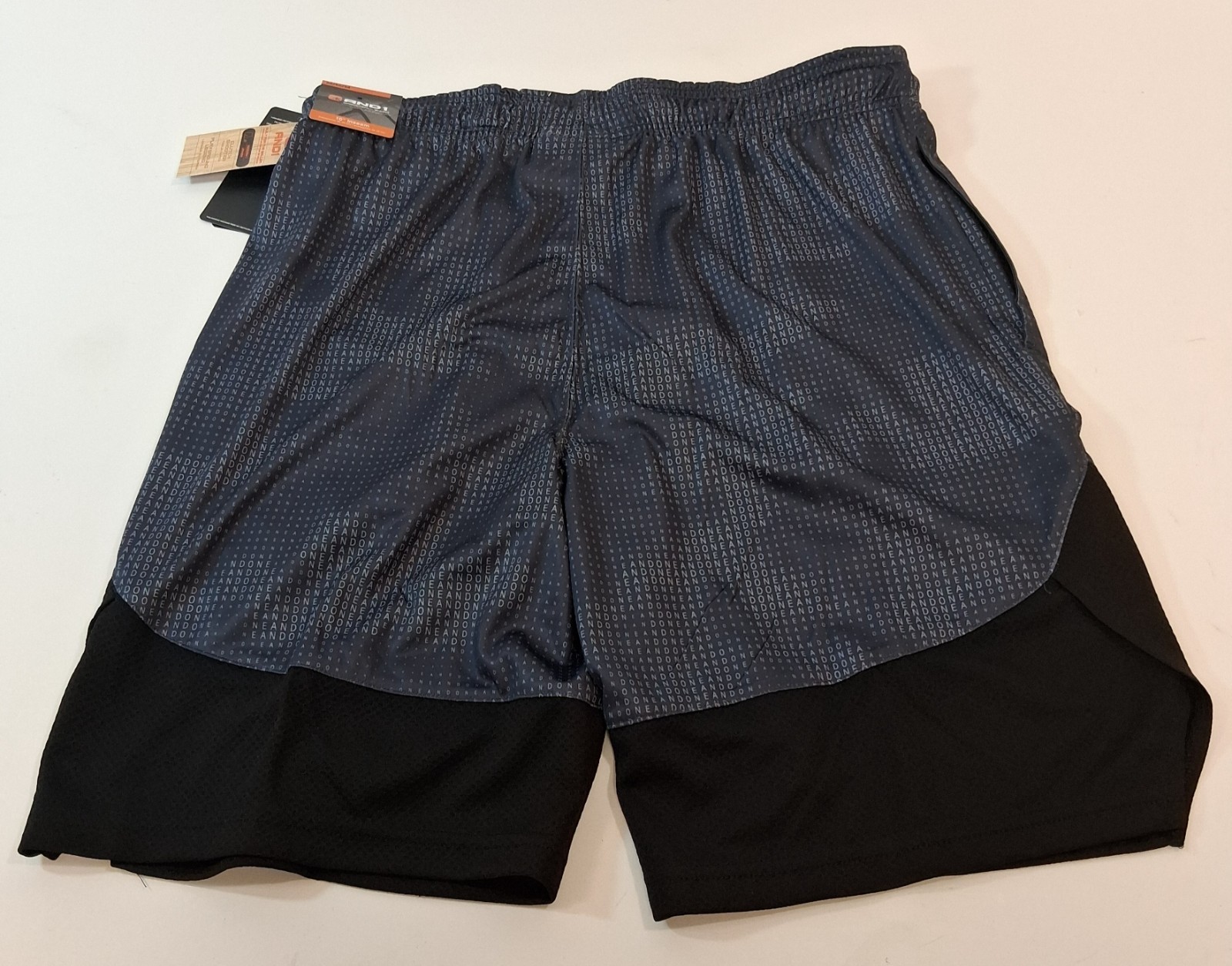 And1 Mens Shorts Basketball Gym Premium 10″ Inseam Black Yellow S M L XL 2XL 3XL