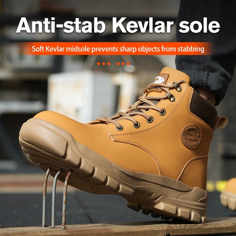 Men work life waterproof shoes new steel toe shoe Indestructible Protective Boot