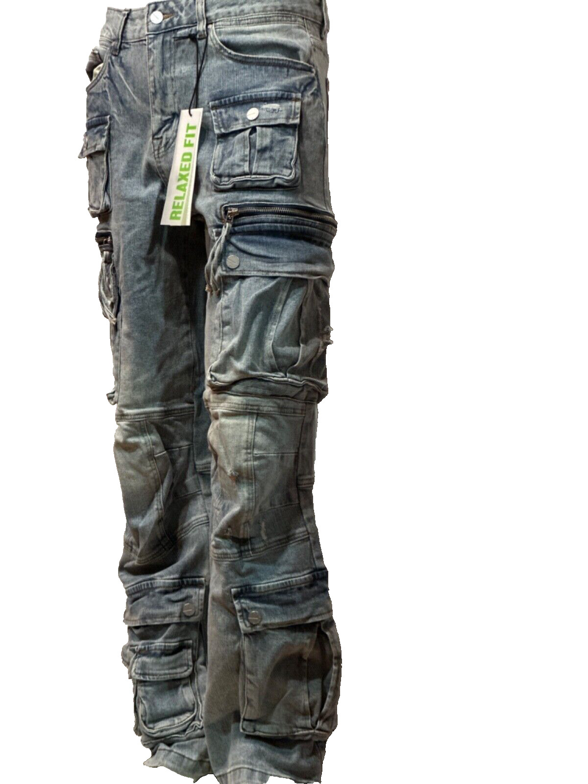 Men’s First Row Martin Relaxed Fit Jeans Utility Denim (DK Indigo) Baggy FRD3121