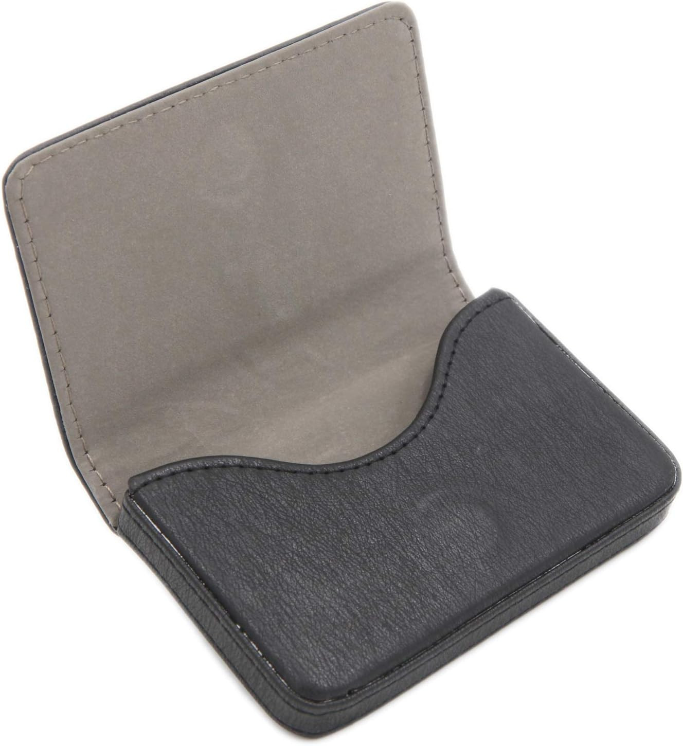 RFID Blocking Wallet – Minimalist Leather Business Credit Card Holder – Black2