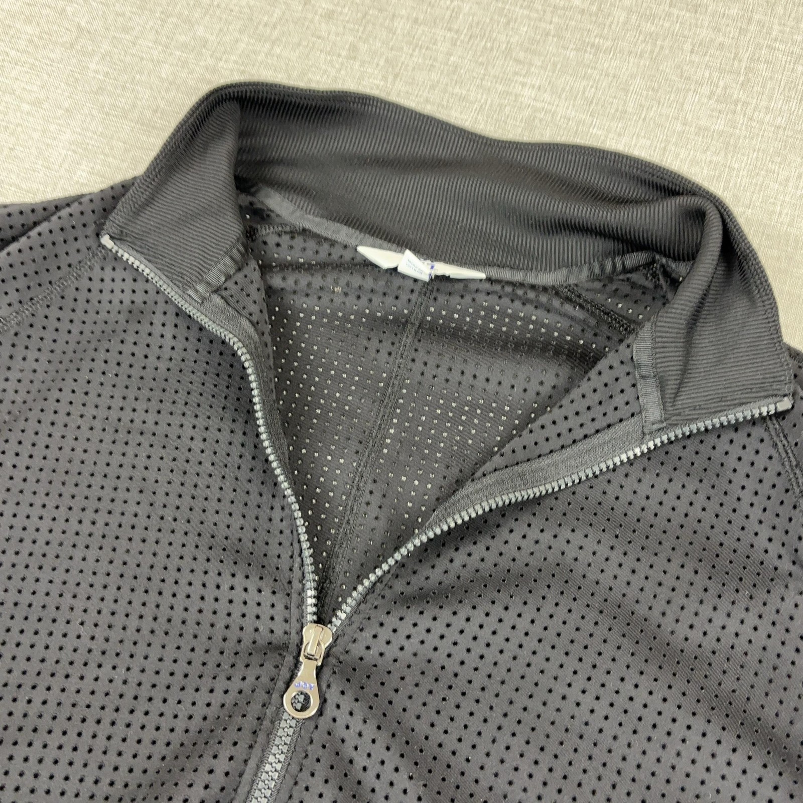 JoyLab Jacket Womens XL Black Mesh Full Zip Track Lightweight Pockets Athletic